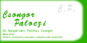csongor paloczi business card